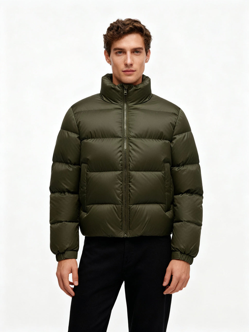 Herren Pufferjacke aus Entenfedern mit Wärme & Kapuze | Drune