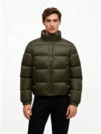 Herren Pufferjacke aus Entenfedern mit Wärme & Kapuze | Drune