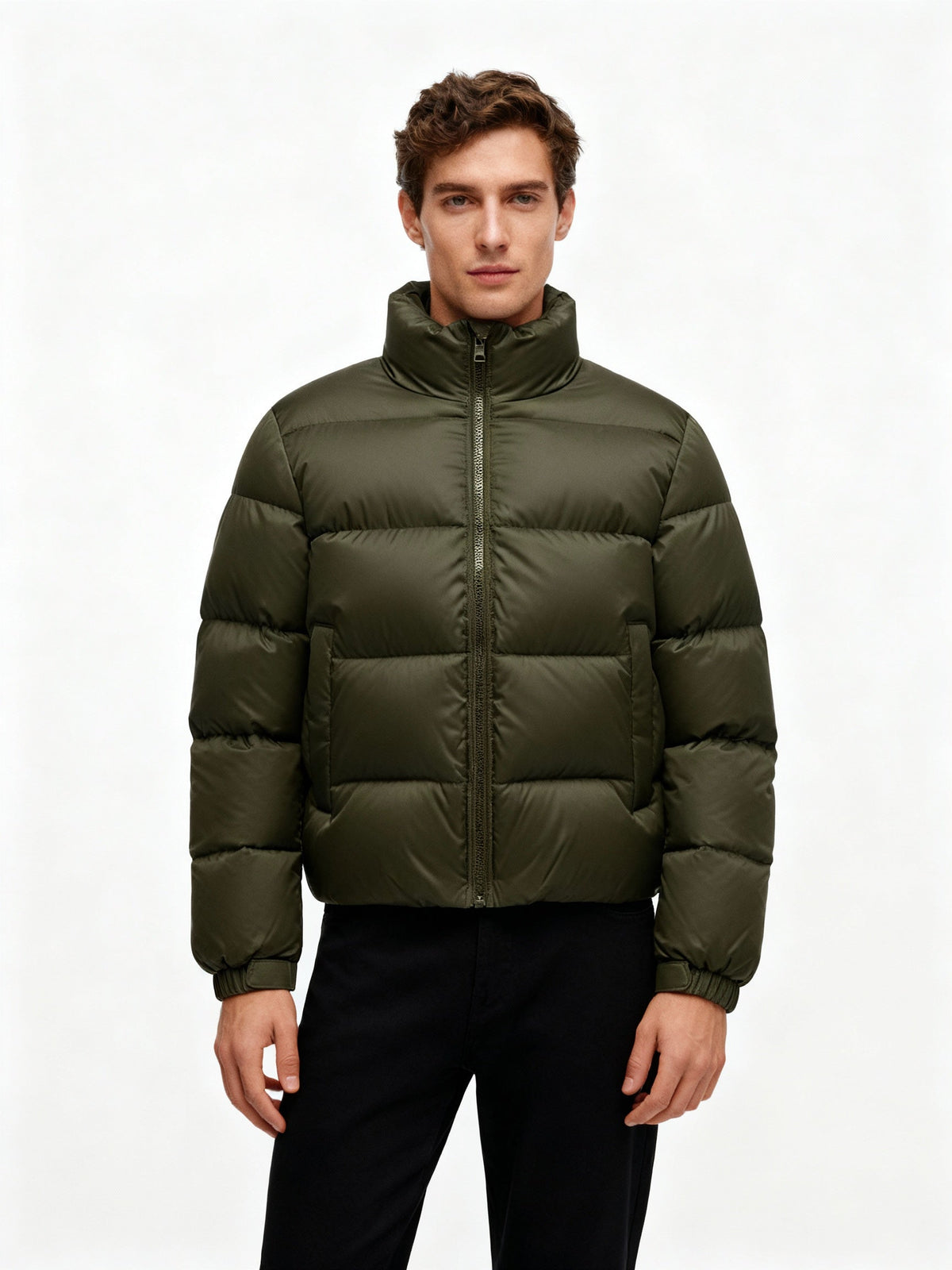 Herren Pufferjacke aus Entenfedern mit Wärme & Kapuze | Drune