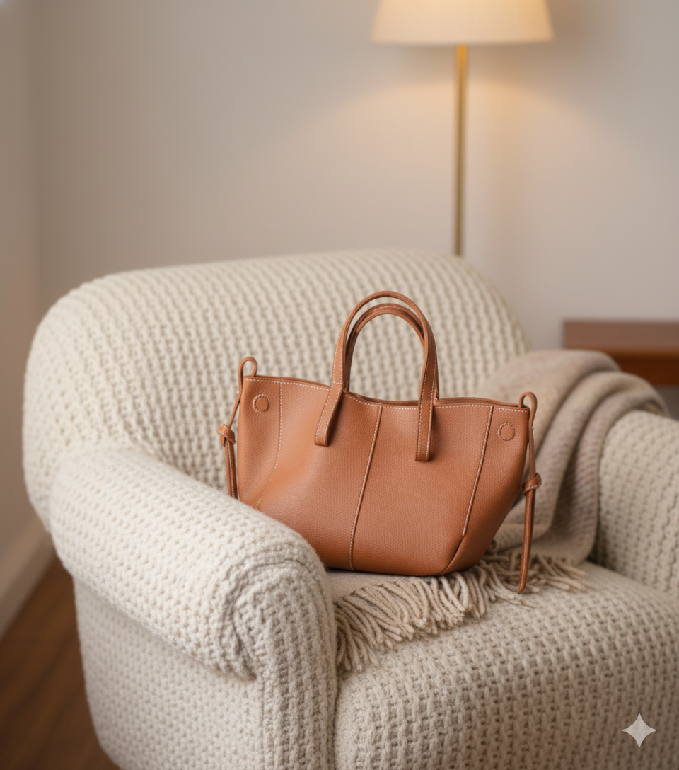 Viktoria | Luxuriöse Leder Shopper