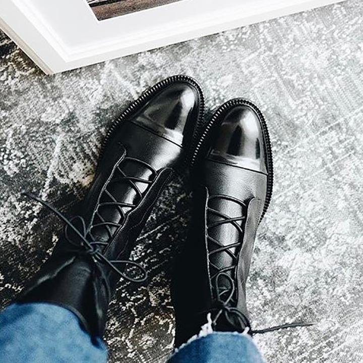 Drune | Vintage-Stiefeletten mit Absatz für Damen