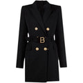 Juliane | Damen-Blazerkleid mit Taillengürtel und Knopfdetails
