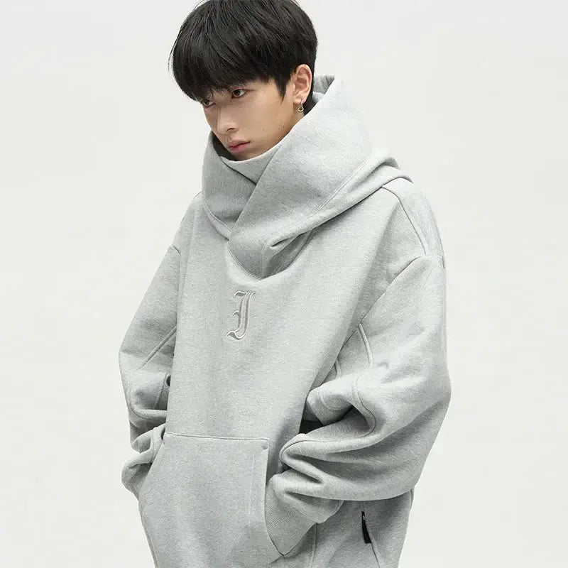 Drune | Ninja-Hoodie Mit Doppeltem Ausschnitt