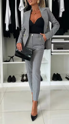 Mareike | Damen elegantes Business-Anzug-Set mit doppelter Knopfleiste und schmaler Passform