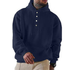 Herren Kapuzenpullover mit Knopfleiste und lässigem Schnitt Drune