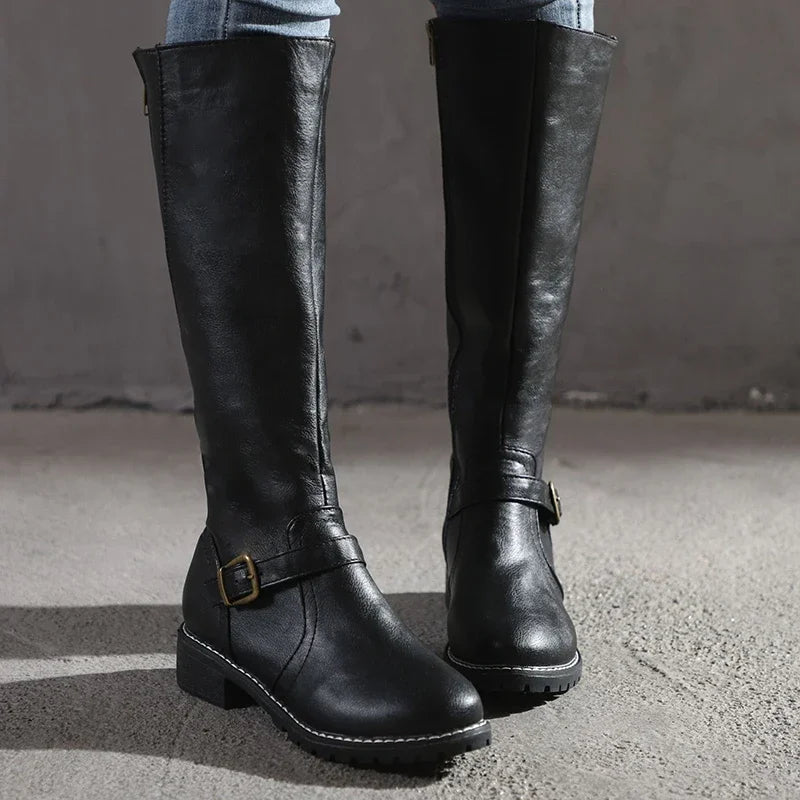 Gudrun | Elegante Lederstiefel – Trendige Damenstiefel für jeden Anlass