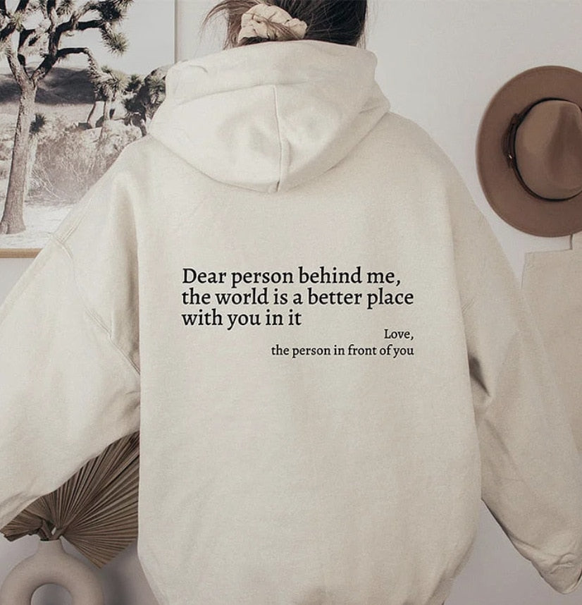 Ella | Liebe Person hinter mir Unisex Hoodie
