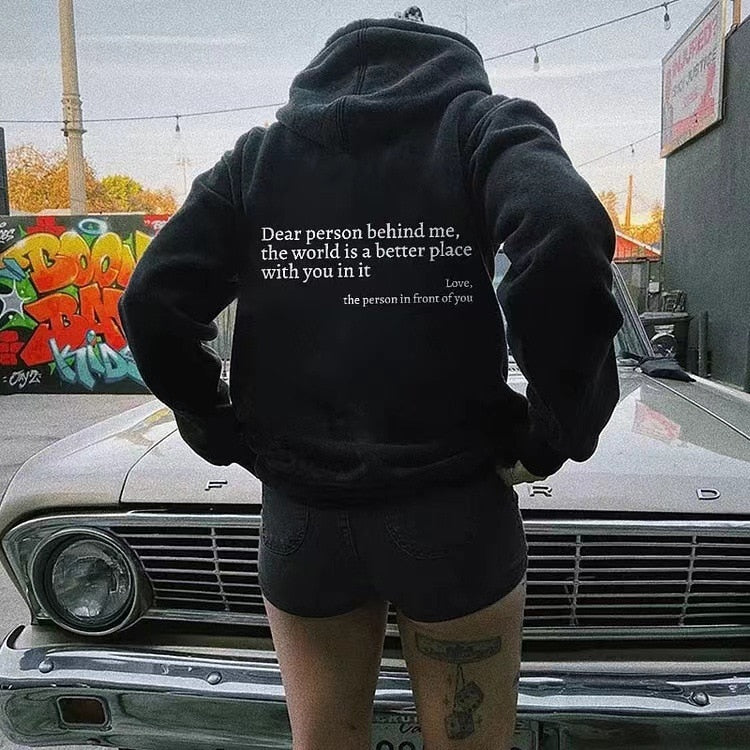 Ella | Liebe Person hinter mir Unisex Hoodie