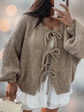 Drune | Strickcardigan mit Schleifenverschluss für eine bohemian Ausstrahlung