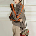 Drune Geometrisch gestrickter Rollkragenpullover