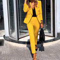 Eileen | Damen-Blazer-Hosen-Set mit verstellbarem Hosenbund und schmalem Bein
