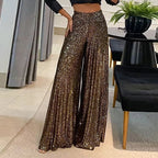 Damen Hose mit glänzenden Pailletten