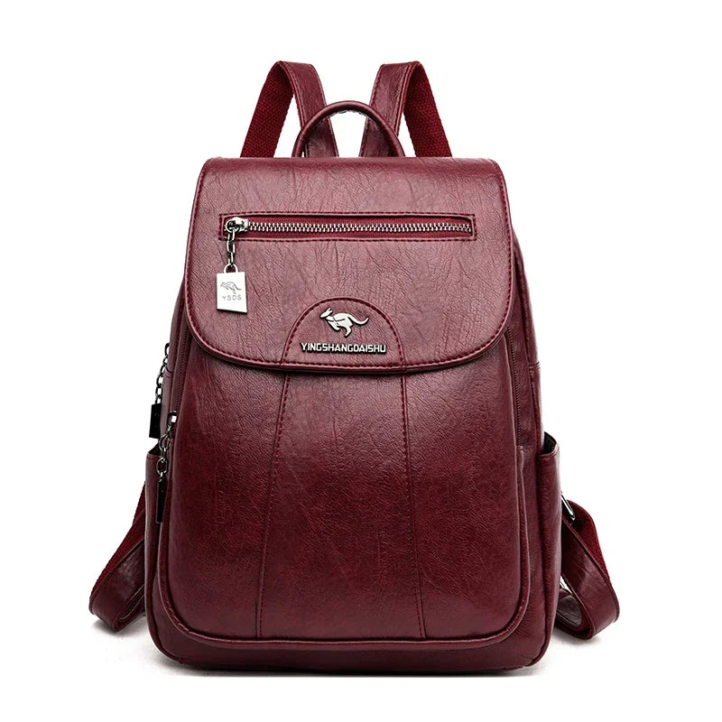 Dorothea | Diebstahlsicherer Lederrucksack Mit Großem Fassungsvermögen Für Damen