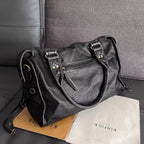 Dörte | Luxus Schwarze Lederhandtasche