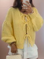 Amelie | Strickcardigan mit Schleifenverschluss für eine bohemian Ausstrahlung
