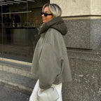 Doris | Lässige lockere Frauen Kapuzenjacke
