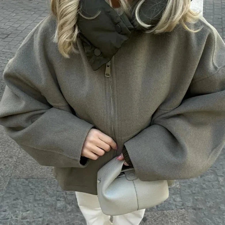 Doris | Lässige lockere Frauen Kapuzenjacke