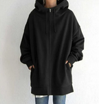 Nadja | Damen-Hoodie mit Reißverschluss für Herbst/Winter