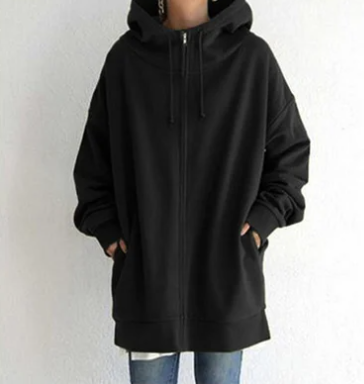 Nadja | Damen-Hoodie mit Reißverschluss für Herbst/Winter