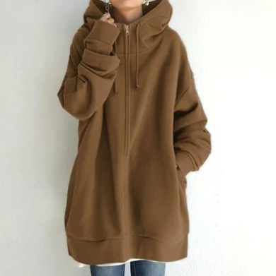 Nadja | Damen-Hoodie mit Reißverschluss für Herbst/Winter