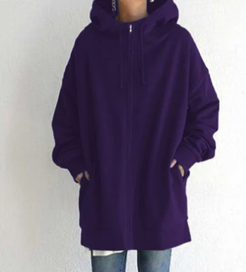 Nadja | Damen-Hoodie mit Reißverschluss für Herbst/Winter