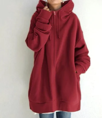 Nadja | Damen-Hoodie mit Reißverschluss für Herbst/Winter