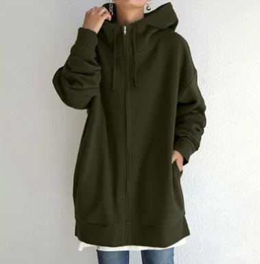 Nadja | Damen-Hoodie mit Reißverschluss für Herbst/Winter