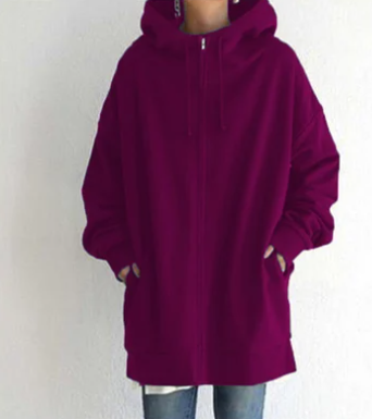 Nadja | Damen-Hoodie mit Reißverschluss für Herbst/Winter