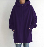 Nadja | Damen-Hoodie mit Reißverschluss für Herbst/Winter