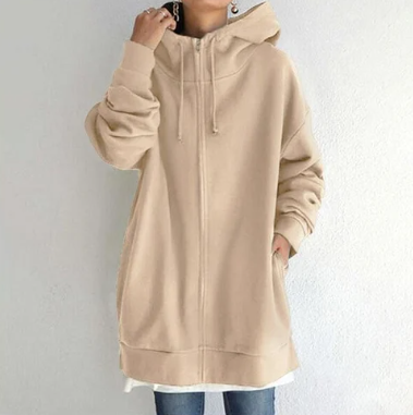 Nadja | Damen-Hoodie mit Reißverschluss für Herbst/Winter