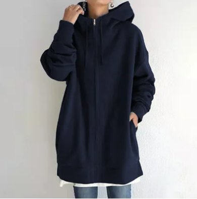 Nadja | Damen-Hoodie mit Reißverschluss für Herbst/Winter