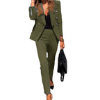 Eileen | Damen-Blazer-Hosen-Set mit verstellbarem Hosenbund und schmalem Bein