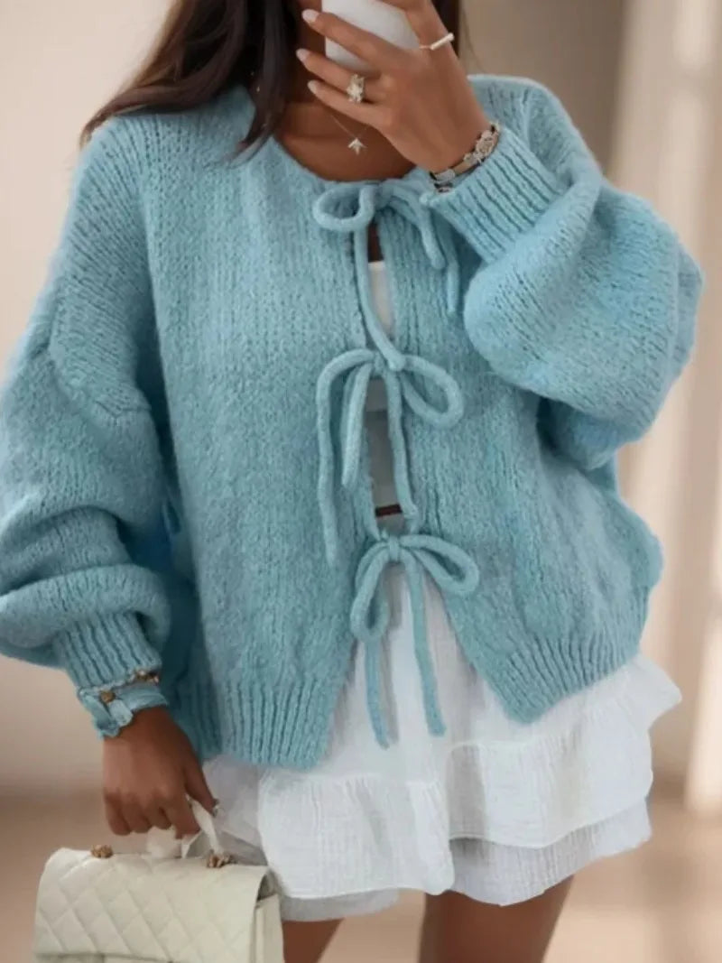 Amelie | Strickcardigan mit Schleifenverschluss für eine bohemian Ausstrahlung