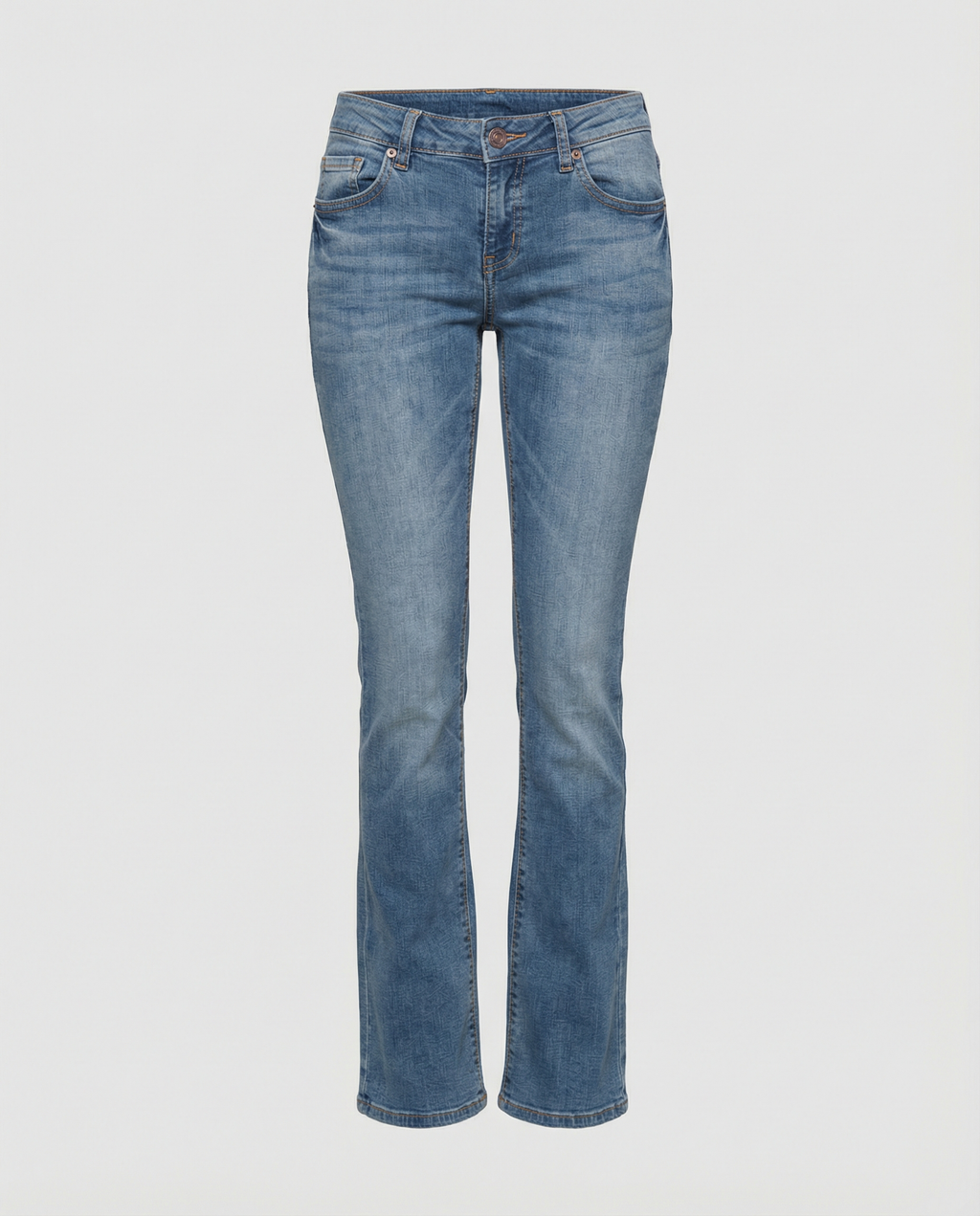 Damen Denim Low-Rise Flared Jeans mit lässigem Vintage-Look & Ausgestelltem Bein | Drune