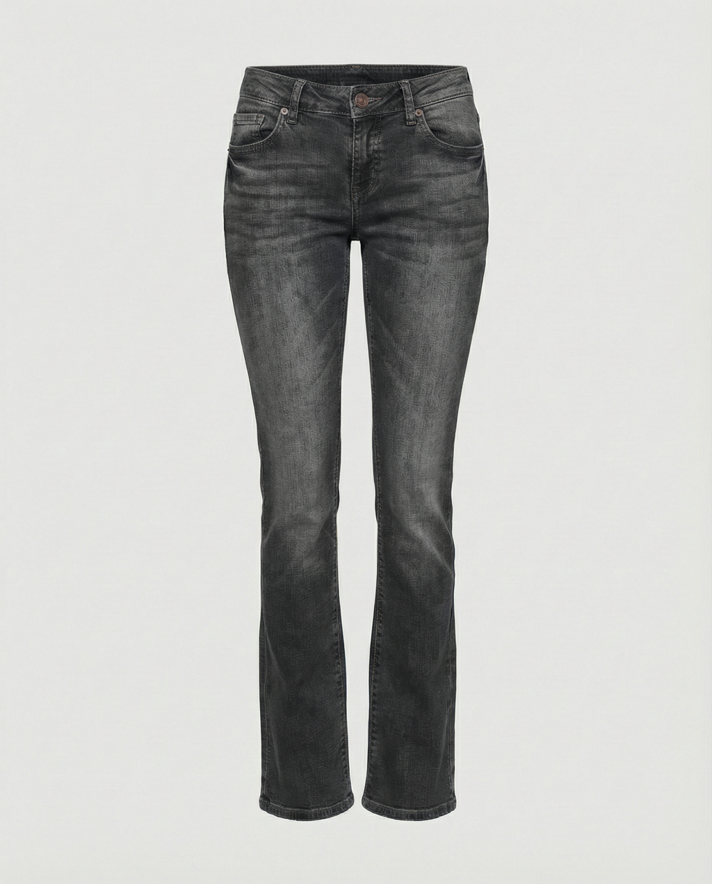 Damen Denim Low-Rise Flared Jeans mit lässigem Vintage-Look & Ausgestelltem Bein | Drune
