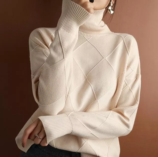 Drune Hannover - Lose Rollkragenpullover Strickjacke