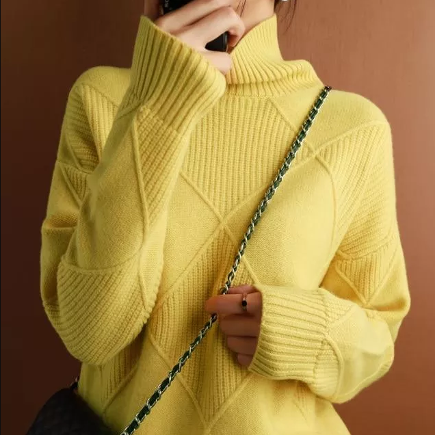 Drune Hannover - Lose Rollkragenpullover Strickjacke