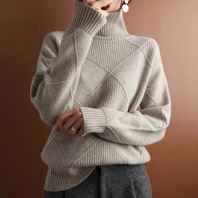 Drune Hannover - Lose Rollkragenpullover Strickjacke