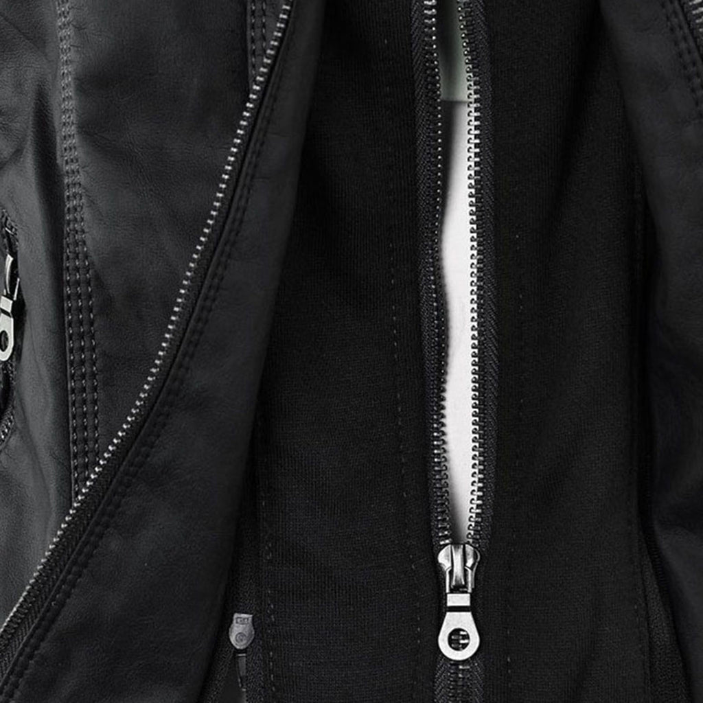 Thea | Damen Lederjacke mit Kapuze