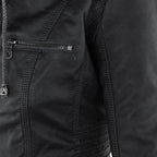 Thea | Damen Lederjacke mit Kapuze
