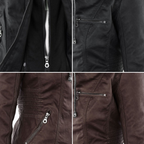 Thea | Damen Lederjacke mit Kapuze