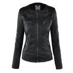 Thea | Damen Lederjacke mit Kapuze
