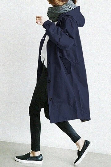Katja | Modischer langer Trenchcoat Damen Wechsel Saison 2023