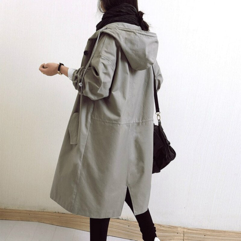 Katja | Modischer langer Trenchcoat Damen Wechsel Saison 2023