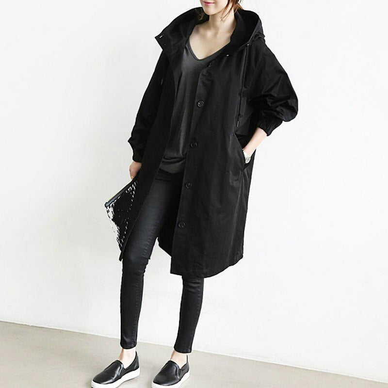 Katja | Modischer langer Trenchcoat Damen Wechsel Saison 2023