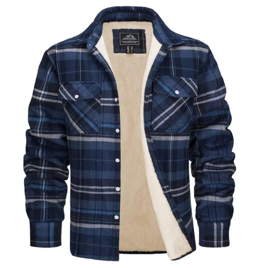 Lotte | Karierte langärmelige lockere Kapuzenjacke für Damen