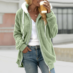 Fiona | Fleece Hoodie – Übergroßer gemütlicher Kapuzenpullover mit Reißverschluss