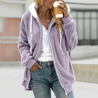 Fiona | Fleece Hoodie – Übergroßer gemütlicher Kapuzenpullover mit Reißverschluss