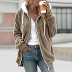 Fiona | Fleece Hoodie – Übergroßer gemütlicher Kapuzenpullover mit Reißverschluss