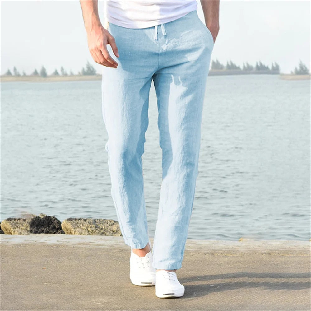 Drune | Bequeme Leinenhosen Mit Kordelzug Für Herren